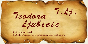 Teodora Ljubičić vizit kartica